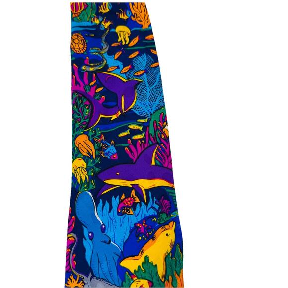 ROSETTI DEEP SEA COLORFUL OCEAN 100% SILK MENS TIE HAND MADE 3.75 x 59 - Picture 2 of 4